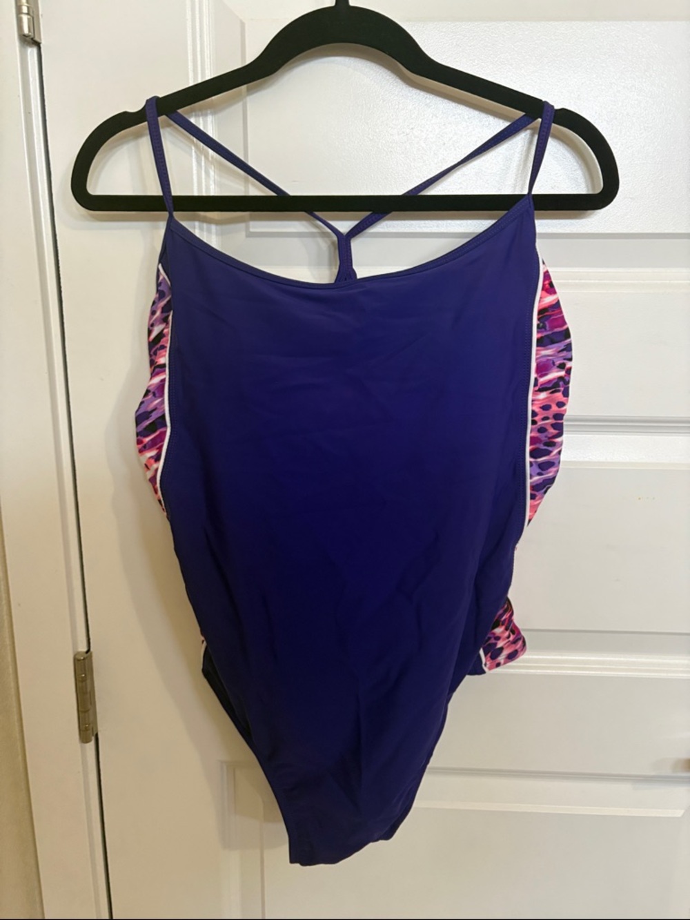 Catalina Purple One-Piece Swimsuit with Pink Accent Panels